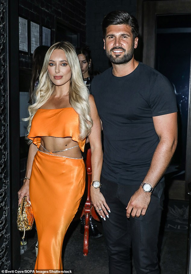 Amber's romance with Archie is her first relationship since splitting from Dan Edgar, whom she dated on and off for six years (pictured together in July 2022).