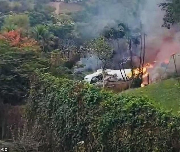 Dramatic video from the scene on Friday showed a Voepass plane falling from the sky as it plunged behind a group of trees near homes, followed by a large plume of black smoke.