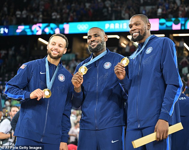 Curry (left), James (center) and Kevin Durant (right) provided the United States with an iconic core