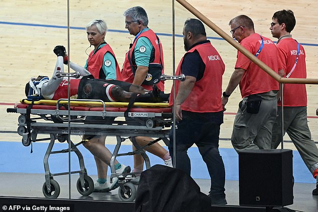 But fans were relieved to see Brown raise his hands as he was taken away on a stretcher.