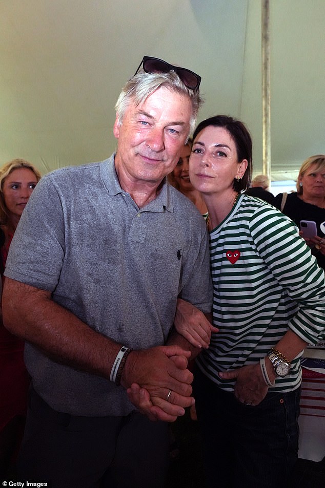 While making the rounds in the big top, Baldwin stopped and spoke with Mary McCartney, 54, daughter of the Beatles' Paul McCartney, who is a photographer, documentary filmmaker, cookbook author and activist.