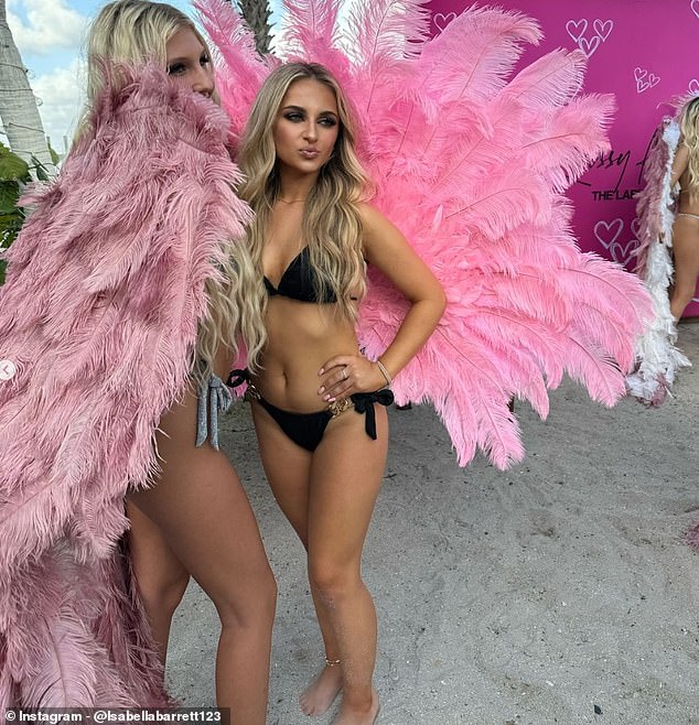 In June, Isabella walked the runway at Miami Swim Week, where she modeled avant-garde swimwear produced by designer Krissy King, as well as her own pieces from House of Barretti.