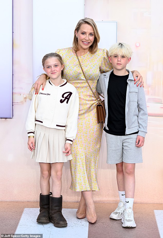 Laura has children Rocco, 10, and Tahlia, eight, with her ex-husband (pictured May 2024).