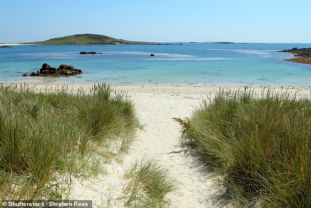 In the Isles of Scilly, off the coast of Cornwall, Rushy Bay, seen here, is the largest beach on Bryher Island: it has fine sand and, for keen historians, the remains of a Civil War-era gun battery.