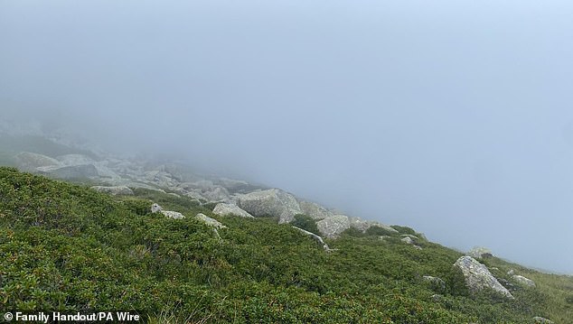 His daughter said he had sent photographs of the local landscape before he disappeared, with clouds covering a mountain and the caption 