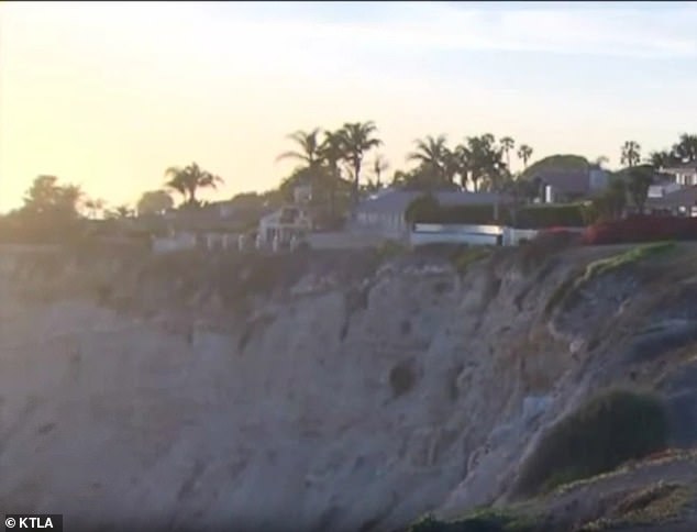 That's because the fine for preventing another person from accessing publicly owned water ranges from $1,000 to $15,000 per day, a charge that adds up even with the three-year statute of limitations from the start of the lawsuit in 2016 until now. The top of the cliffs is seen here