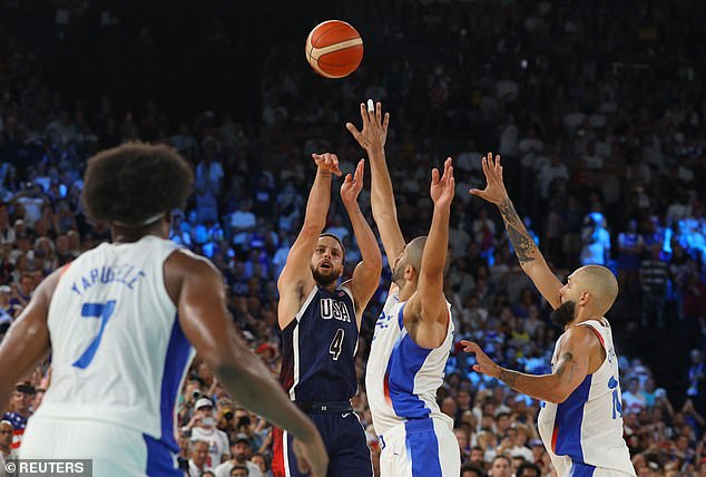 Curry scored 24 points against France to help Team USA clinch gold medals on Saturday