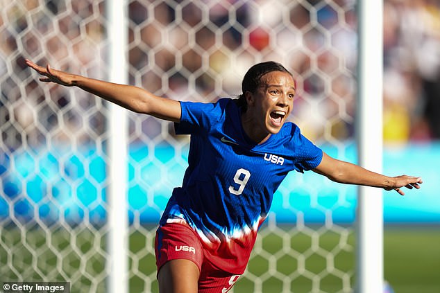 Mallory Swanson scored the gold medal goal in the 57th minute against Brazil.