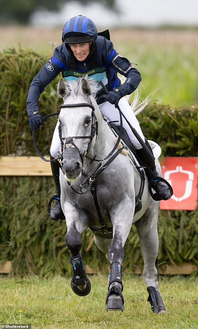 The mother of three donned her typical riding attire for the occasion, including white jodhpurs.