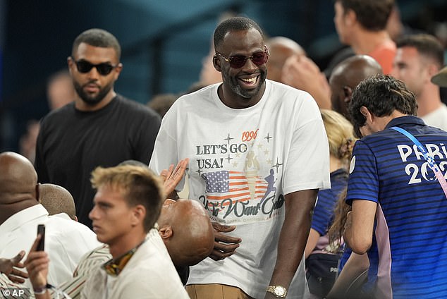 Draymond Green was also present in Paris to cheer on his teammate Stephen Curry.