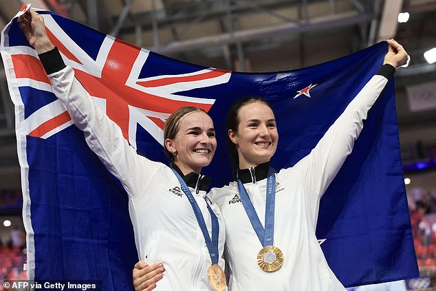 This comes after Kiwis enjoyed their best Olympics to date, including gold and bronze in women's track cycling for Ellesse Andrews (right) and Ally Wollaston.