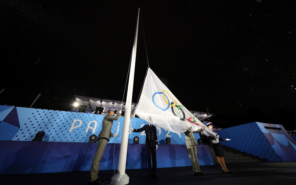 The Olympic flag was raised upside down at the opening ceremony in Paris