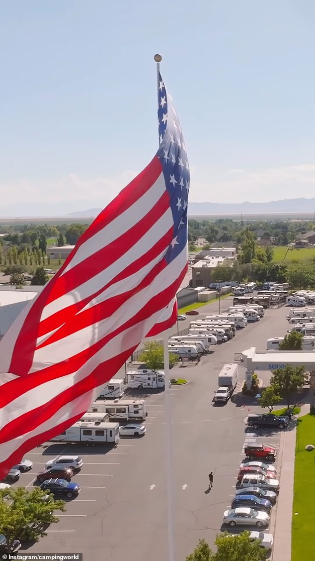 Officials reiterated Friday that they had never asked Camping World to remove the flag from the facility and that the company did not have permission to do so.