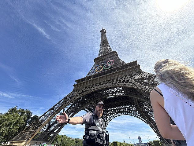 French police are moving people away from the tower as they deal with the incident.