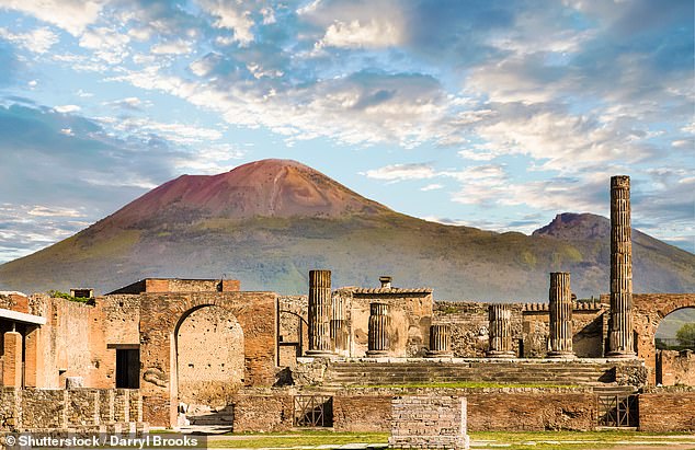 Pictured: The ruins of Pompeii, once a thriving Roman city in the shadow of Mount Vesuvius (file photo)