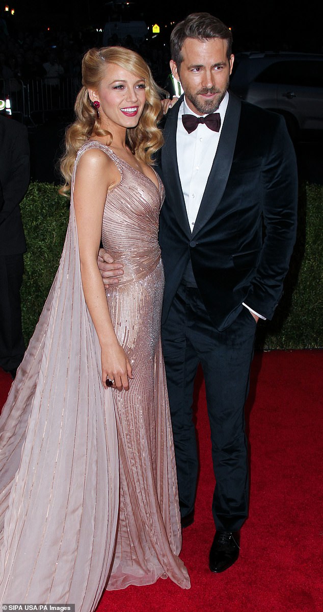 Blake has traditionally opted for a more old-Hollywood glamour (pictured here in 2014 with husband Ryan Reynolds).