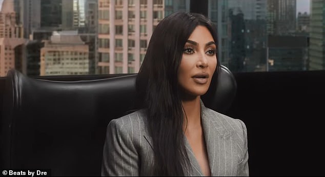 Kim's voice is heard finishing her sentence, saying 'iconic'.