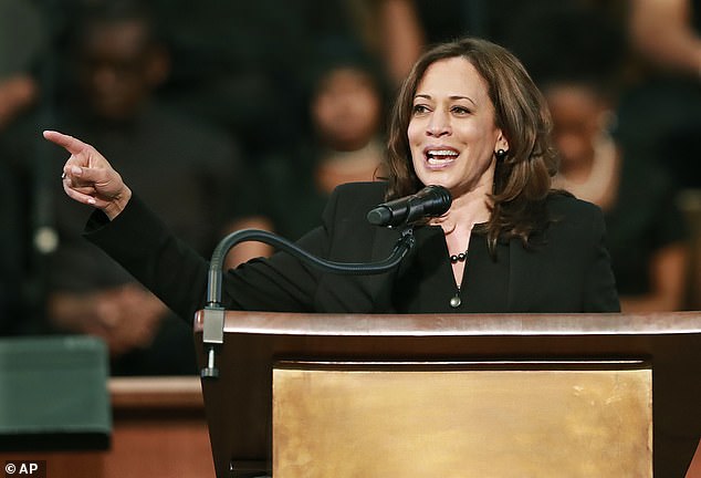 Kamala Harris makes special remarks during worship service at Ebenezer Baptist Church