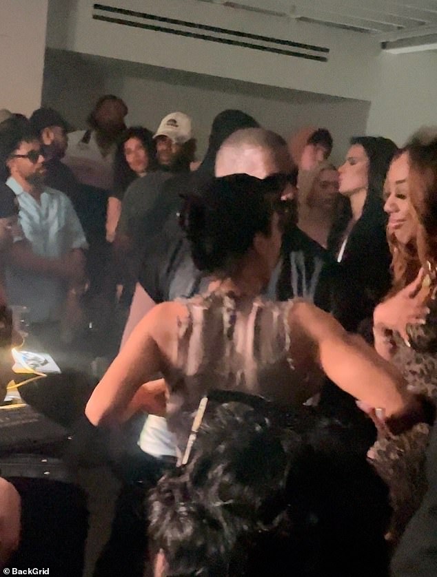 The women danced together during Kanye's DJ set