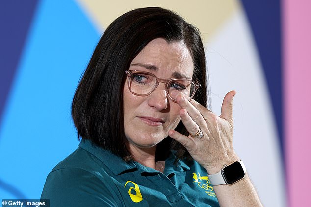 Australian chef de mission Anna Meares thought Raygun was being harassed and cried at the treatment she received after her routine at the Paris Olympics.