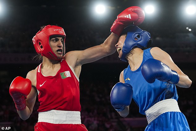 The 25-year-old faced multiple questions about her status in the gender dispute in boxing at the Games.