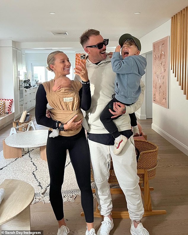 She is said to have spent $48,000 on flights for her husband Kurt Tilse and their sons Fox, five, and Malakai, two (all pictured), the Outspoken podcast reported.