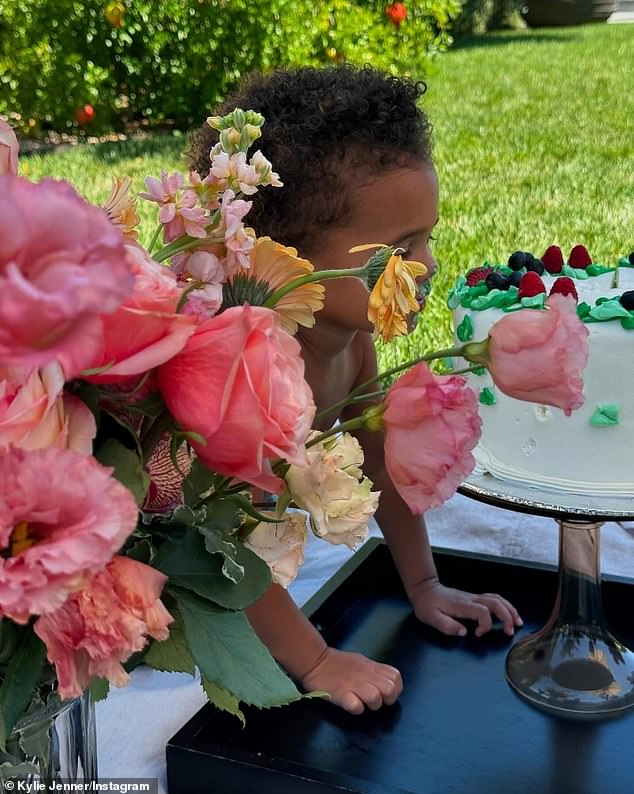 She left the Call Me By Your Name star out of her birthday post, which included a sweet photo of little Aire as he smashed his face into her birthday cake and covered his mouth and nose in green frosting.