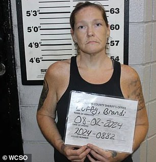 Brandi Luffy, 40, appears in a mugshot