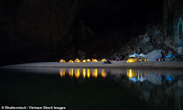 Arriving at Hang En Cave above, Laura says she might have been fooled into thinking her group had reached Son Doong earlier than expected due to its large size.