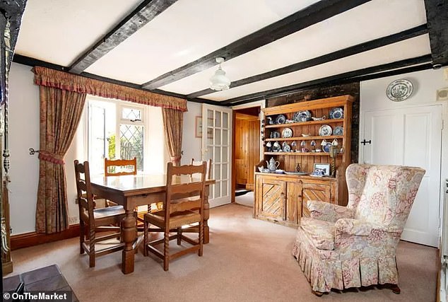 The cottage (dining room pictured) is one of the oldest in the area, and the local parish council expressed 