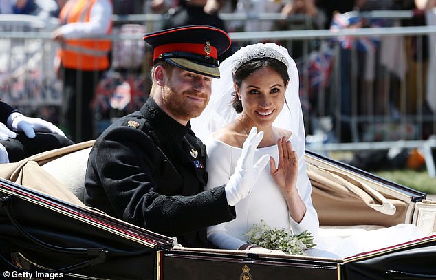 Harry and Meghan on their wedding day