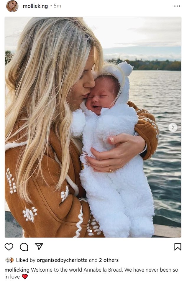 In November 2022, Mollie gave birth to her first child. The couple announced the happy news on Instagram, sharing that they had named their little one Annabella.