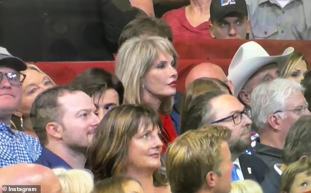 Lindsay de Marco shows up to support Trump at his rally in Montana on Friday