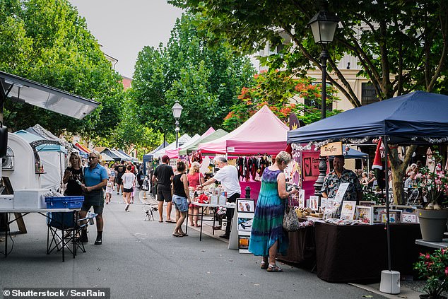 With its bustling weekly twilight market (pictured) and million-dollar family homes, Emerald Lakes is the last place you'd expect to see a horror like this.