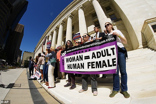 Protests over gender and sex changes have rocked Colorado, leading to this protest at an appeals court in Denver in May.