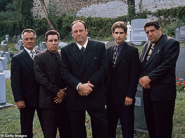 The series followed Tony Soprano (played by James Gandolfini, center), a mobster trying to balance his duties as head of the Soprano crime family with his real family.