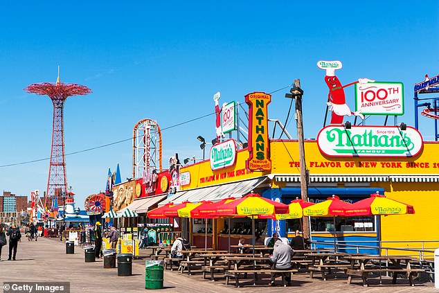 The attack took place on Sunday night near a popular area of ​​Coney Island in New York City (pictured)