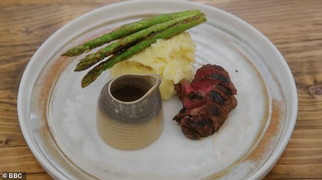 For her Cloche ingredient, she sourced pigeon and served it with asparagus and mash that the judges said were perfectly cooked.