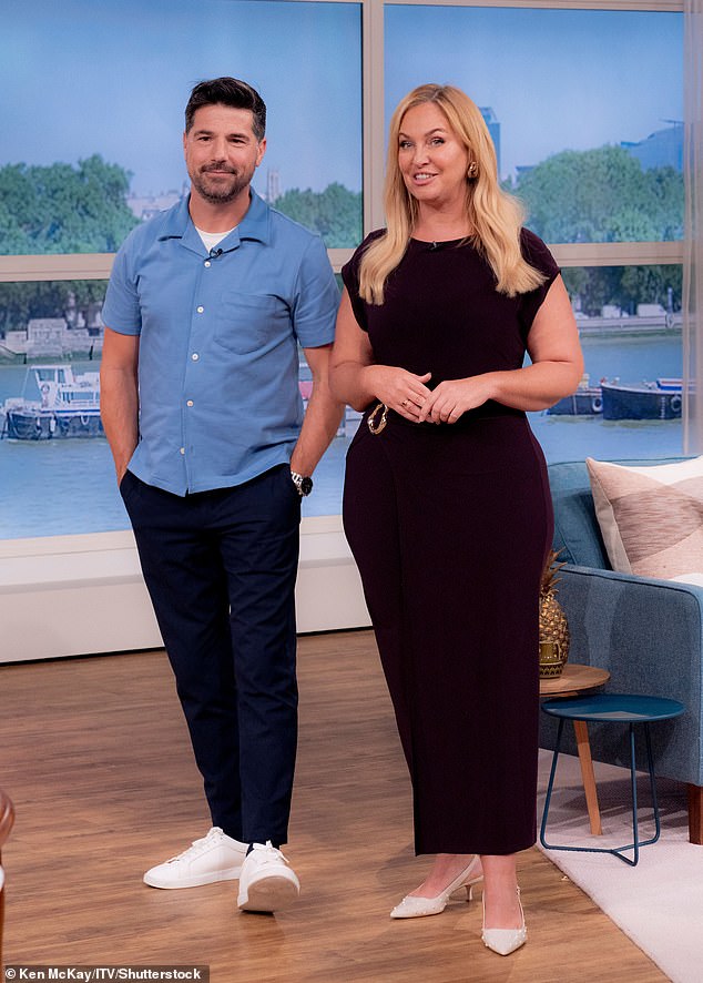 The TV star was hoping his experience as a live TV presenter would help him deal with the pressures of being in the kitchen (pictured on This Morning with co-presenter Josie Gibson)