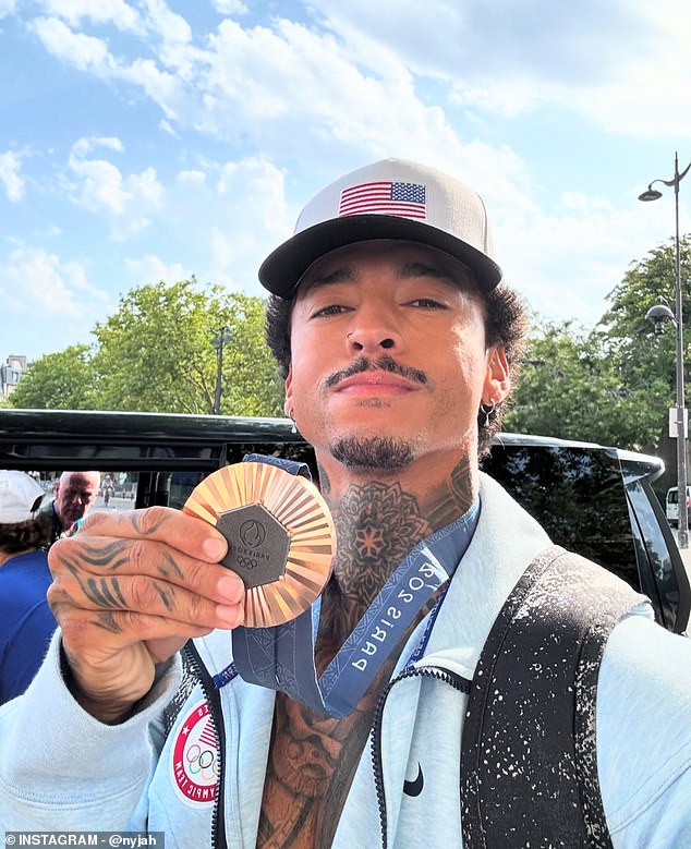 Nyjah Huston previously shared the shocking condition of his bronze medal after the Olympics.