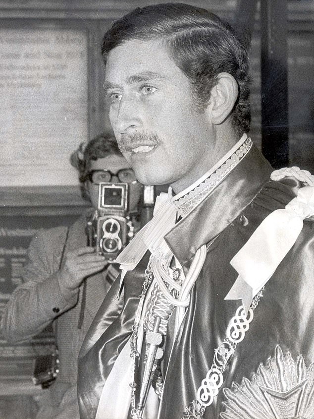 Charles shaved his beard before being invested as Grand Master of the Order of the Bath, but insisted on retaining a Clark Gable-style moustache for his investiture.