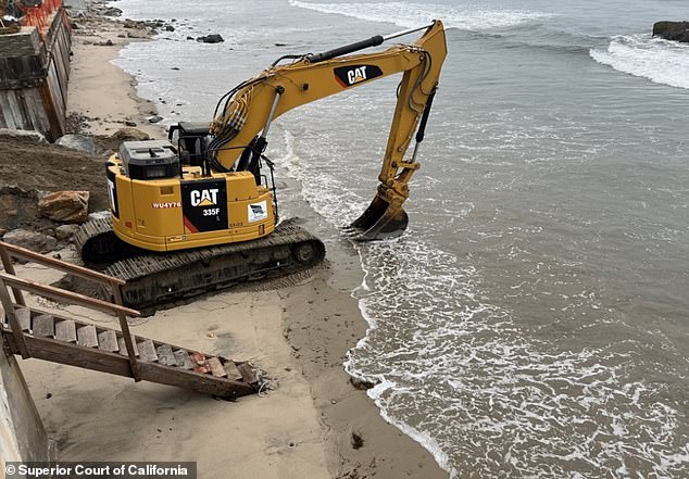 The billionaire financier allegedly sent his bulldozers to Broad Beach to steal sand