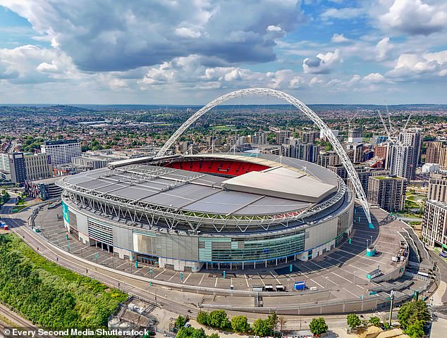 Their next five Wembley concerts (pictured) could see private anti-terrorist security forces deployed to keep thousands of fans safe.