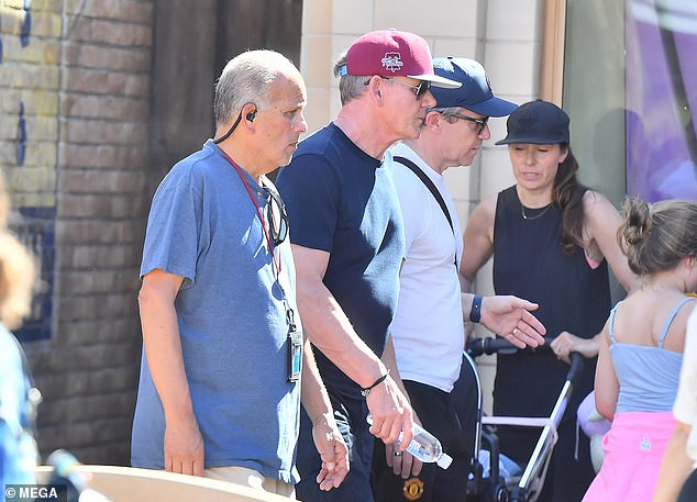 The family was seen with friends in the park.