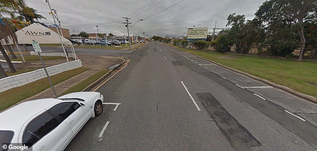 The mother-of-six crashed her Nissan Navarra into a brick wall on Toolooa Street, in Gladstone (street view pictured) in central Queensland, at about 12.25am on June 14.