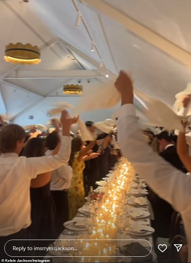 The reception then took place inside the venue's spacious Kilvert Hall while loved ones travelled from around the world to attend the Wiltshire ceremony.