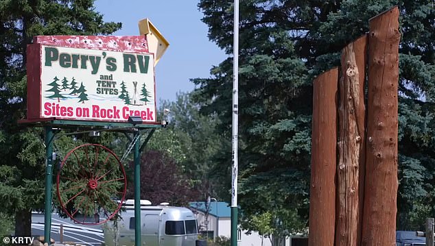 The young woman was in a tent at the Perry RV park, just north of Yellowstone National Park.