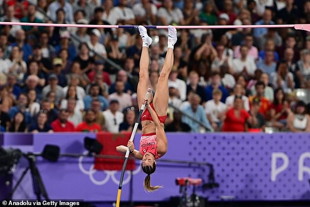 Newman set a Canadian pole vault record by taking bronze at the Paris Games