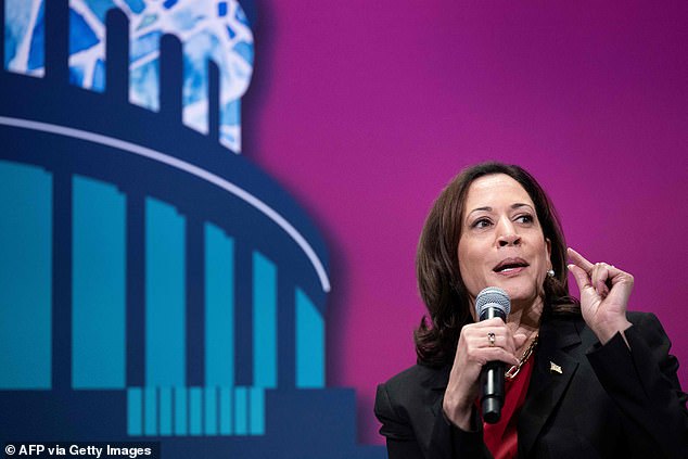 Vice President Kamala Harris speaks during a conversation at the Congressional Hispanic Caucus Institute Leadership Conference