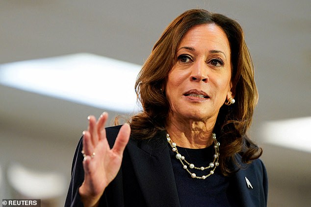 US Vice President and Democratic presidential candidate Kamala Harris